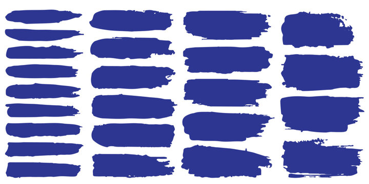Beautiful Paintbrush Set, brush stroke, vector, template. High quality manually traced. Grunge elements for Social media and network. Ink brush stoke stencil. Rectangle text boxes. Vector texture 