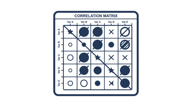 Correlation Matrix Chart Data Analysis Scatter Plot Visual