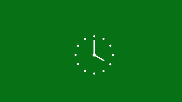 Clock animation. Reverse clock animation showing time running. abstract analog clock animation background