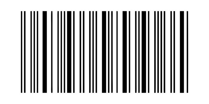 Standard 1d Barcode On White Background Black And White Graphic