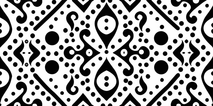 Question Mark Pattern A Repeating Black And White Vector Design
