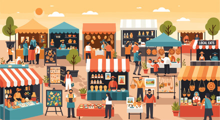 A vibrant outdoor market scene © Misri
