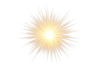 Obraz premium highly detailed, dynamic, golden yellow radial light explosion with a white center and powerful motion-blurred rays on a shadowless transparent studio background, concept of pure energy and light