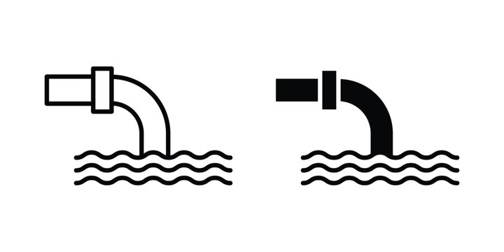 Waste water icon set illustration. icon designs