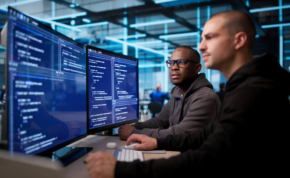 Two Software Engineers Working Together