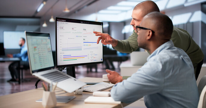 Sales Manager Studies Pipeline Data To Boost Sales Growth