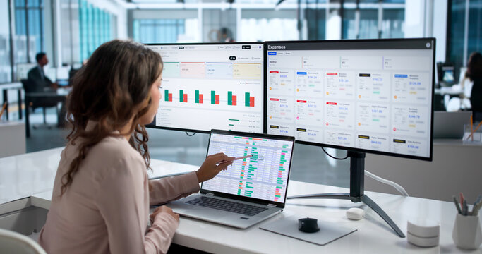 Woman Financial Analyst Working On Year-end Report