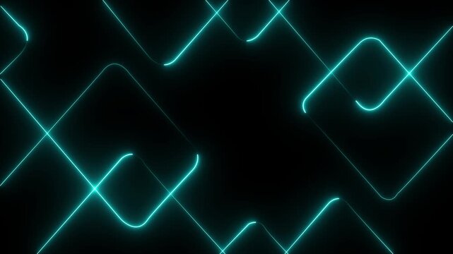 abstract glowing neon lines in red for music DJ party vibrant abstract background featuring dynamic neon line patterns Motion graphic of concept animation 4k video