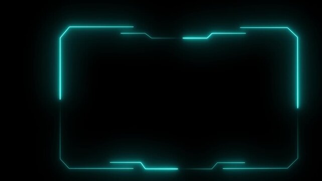 Hud frames blue user interface elements design modern technology futuristic control panel screen digital hologram. abstract tech sci hologram frame template design Motion graphics of concept 4k video