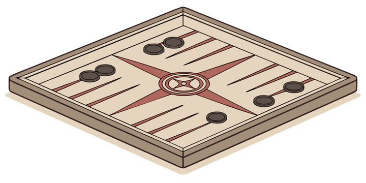 Backgammon board game in isometric view with game pieces tabletop game indoor game family game white background travel game portable game backgammon recreation competition strategy checkers