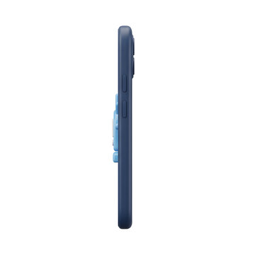 Dark Blue Phone Case with Light Blue Pop Socket Attachment