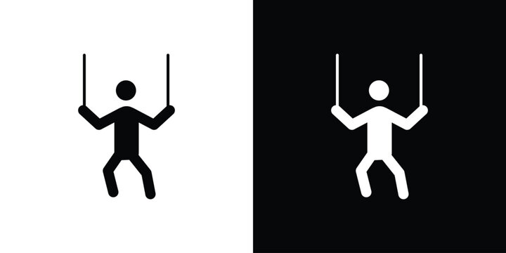 Puppet icon clipart in black and white, best for apps and web