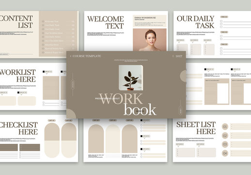 Course Workbook Presentation Template Layout