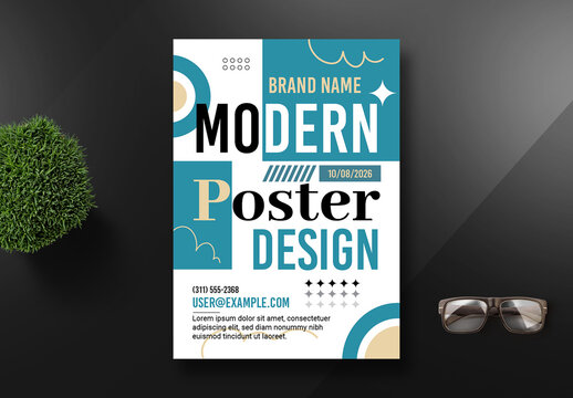 Modern Geometric Abstract Event Flyer Design