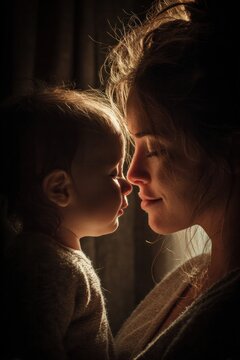 mother and child sharing a tender moment