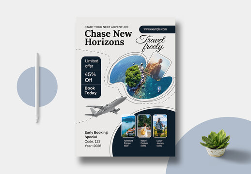 Travel Flyer Design Template Layout