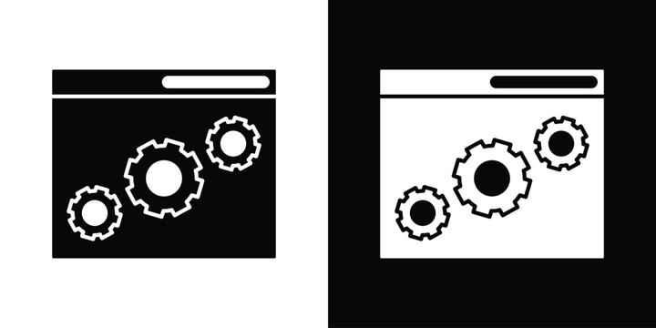 Software icon clipart in black and white, best for apps and web