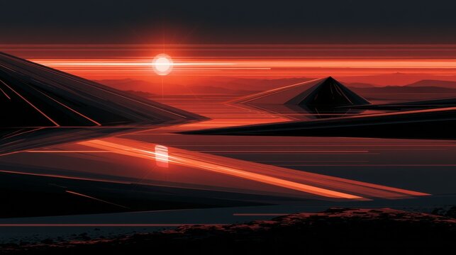Alien Desert of Black Mirrors Beneath a Dying Red Supergiant