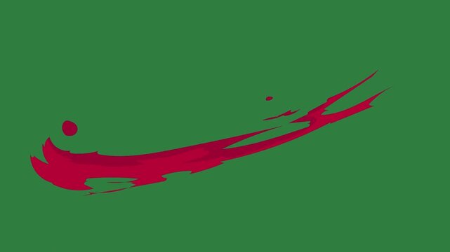 Red arrow on it nike shoe dot an image of face fish dots isolated on green screen background