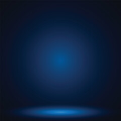 Obraz premium smooth gradient dark blue light studio room with copy space for you design background