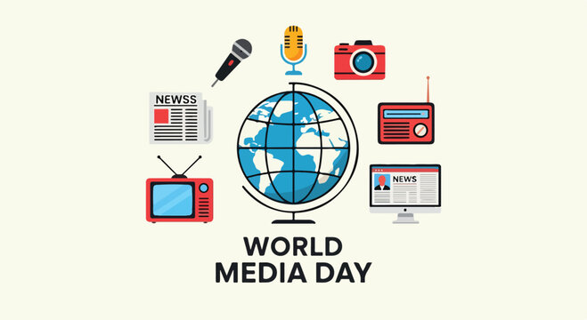 A graphic illustration for World Media Day