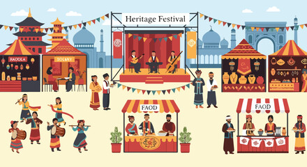 A vibrant festival scene © Udin