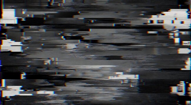 Digital Glitch Effect Background with Horizontal Pixelated Distortion