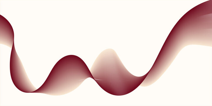 Abstract flowing maroon ribbon on a light background.