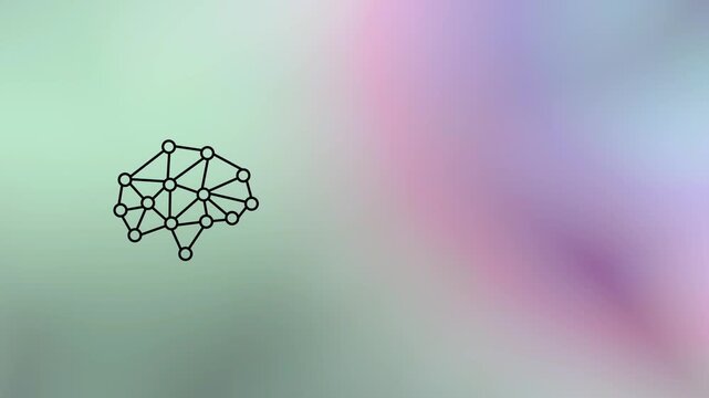 Artificial Intelligence neural network icon illustration, Machine Learning, and Innovation