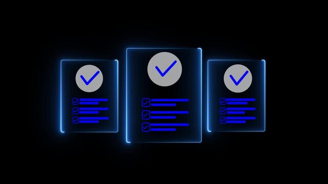 Online survey and checklist assessment, Digital questionnaire, Businessman use tablet to complete a digital form, making evaluation and selecting correct answers marked with check marks 