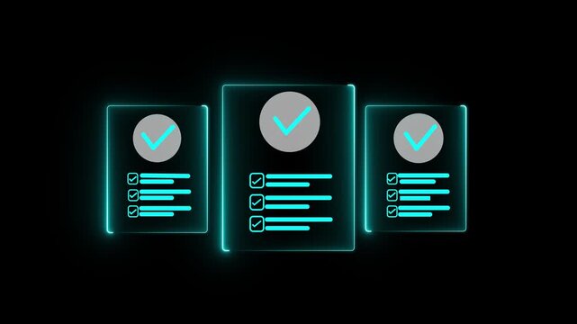 Online survey and checklist assessment, Digital questionnaire, Businessman use tablet to complete a digital form, making evaluation and selecting correct answers marked with check marks 