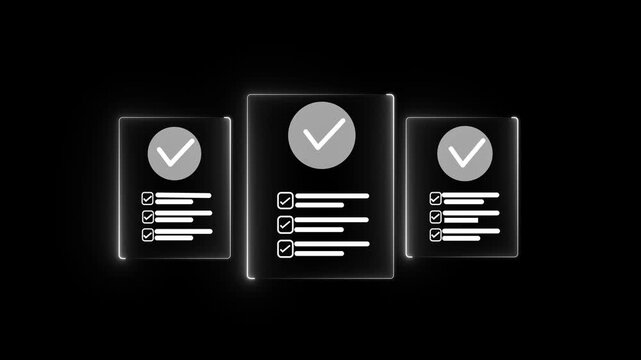 Online survey and checklist assessment, Digital questionnaire, Businessman use tablet to complete a digital form, making evaluation and selecting correct answers marked with check marks 