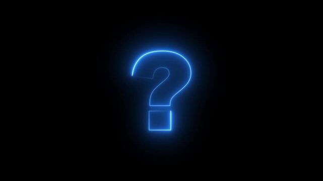 Question mark sign animation. Neon colored digital 3D big question rotating. Cyberspace questions asking doubts confusing problems. motion graphics ...Question Mark Icon 4K VIDEO