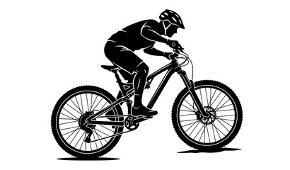 Obraz premium silhouette of a cyclist