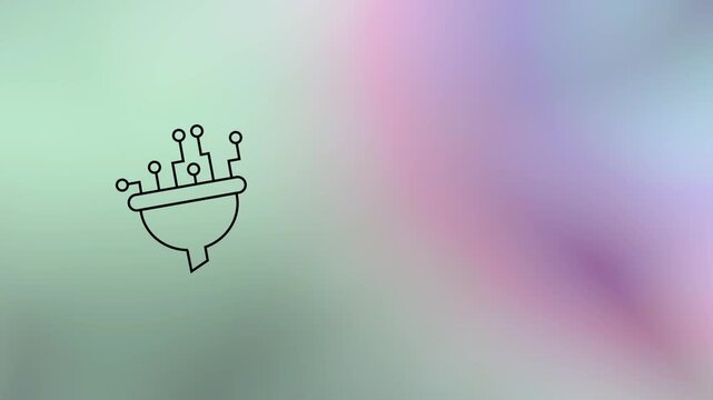 Artificial Intelligence filter icon illustration, Machine Learning, and Innovation