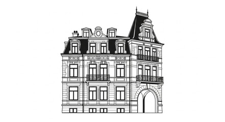 Obraz premium sketch of castle