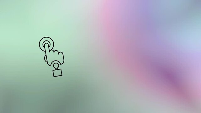 Artificial Intelligence touch click icon illustration, Machine Learning, and Innovation