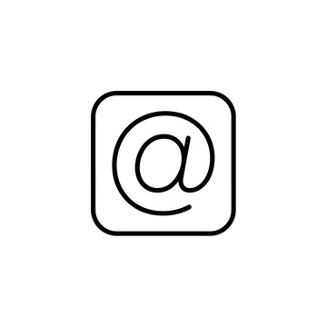 Email Symbol in Square Outline - Modern Communication Icon.