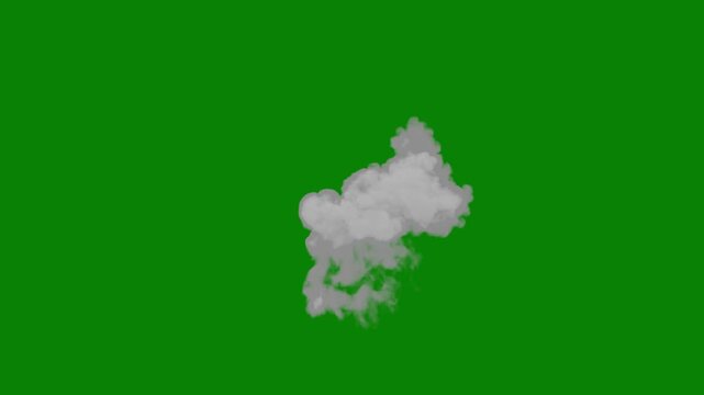 Dense cloud of white smoke or vapor swirling on green screen background chroma key mist fog gaseous explosion chroma key mist fog gaseous explosion