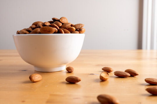 bowl of nuts overflowing