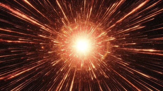 Sparkling Fireworks Explode in Night Sky.