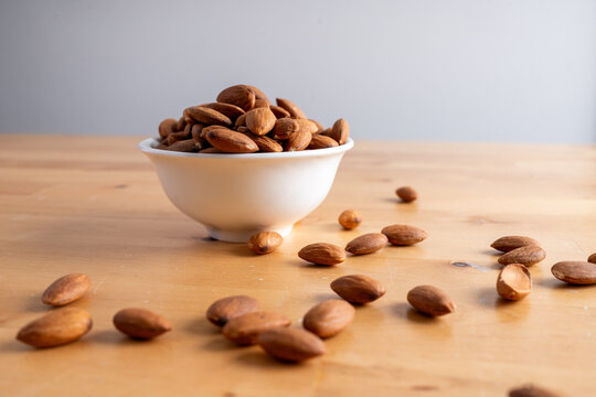 bowl of nuts overflowing