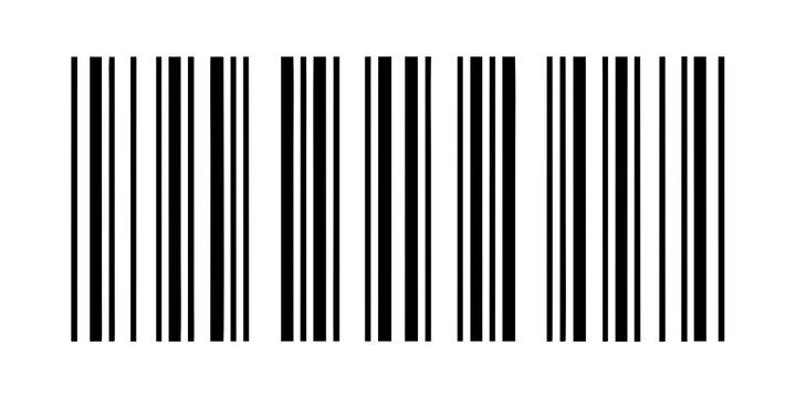 Standard 1d Barcode On White Background Black And White Graphic