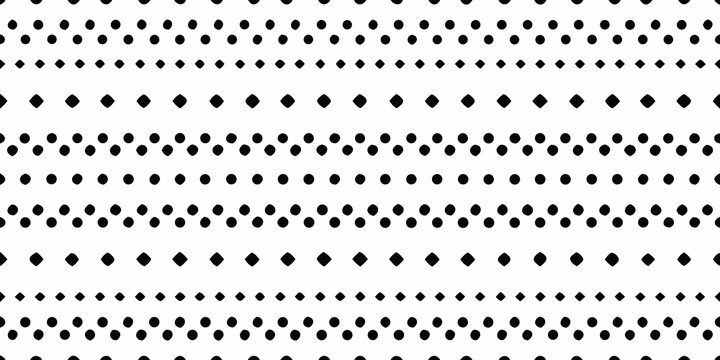 Polka dot pattern on a white background repeating geometric design