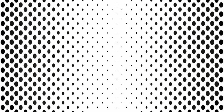 Polka Dot Pattern On White Background Graduated Density Vector Illustration