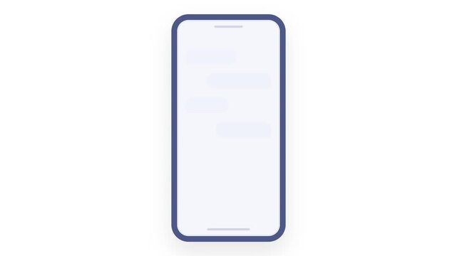smartphone mobile chat application message speech bubble interface display