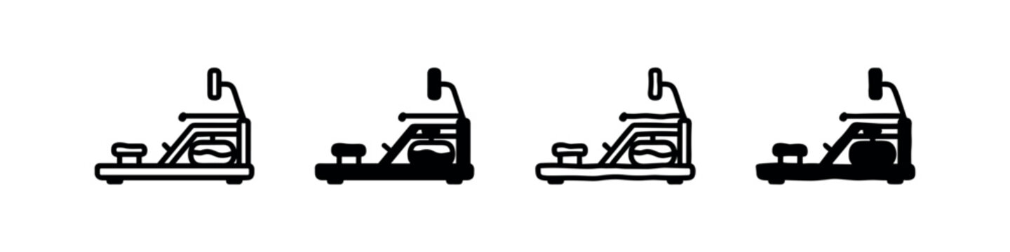 Inversion Table Exercise Equipment Icon Set