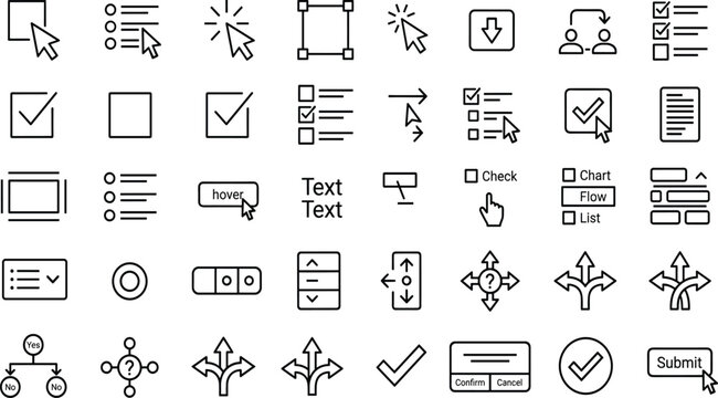 Cloud computing line icon set with network server hosting global database stack infrastructure and data node vector
