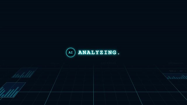 artificial intelligence analyzing data chart tech dashboard interface display