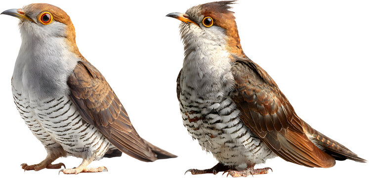 Two Cuckoo Birds Perched Together Displaying Natural Elegance and Fascinating Wildlife Behavior Outdoors
